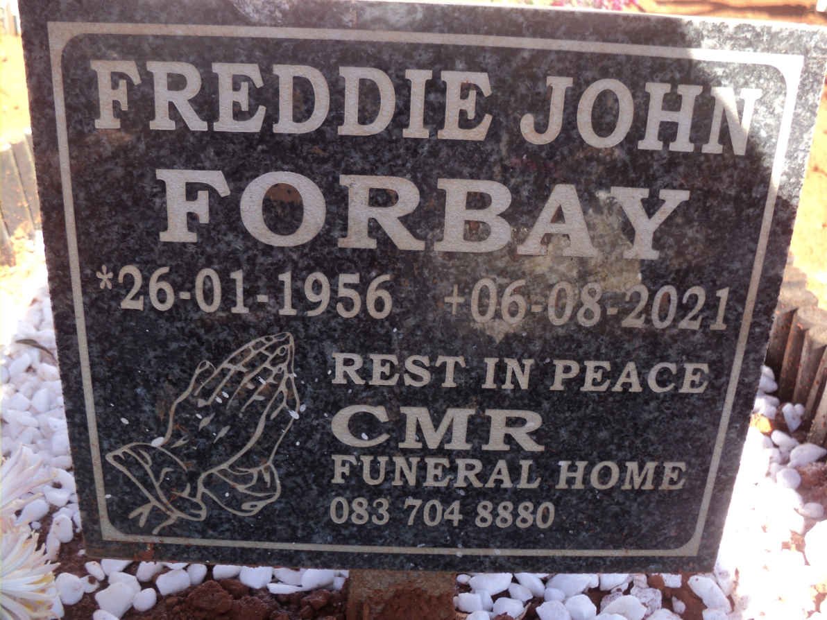FORBAY Freddie John 1956-2021