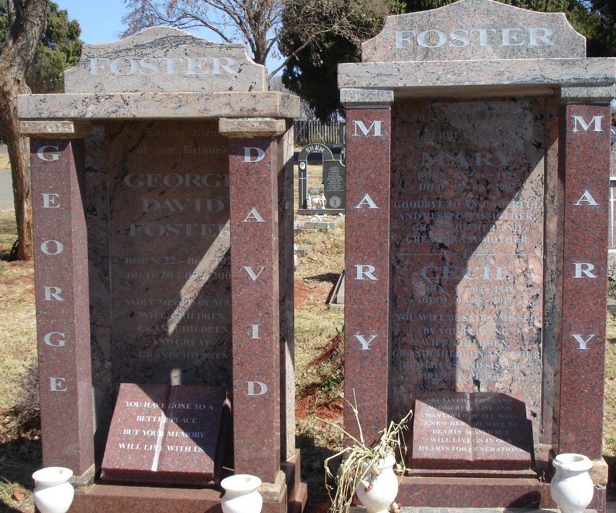 FOSTER George David 1922-2006 & Mary 1925-2007 :: FOSTER Cecil 1948-2017