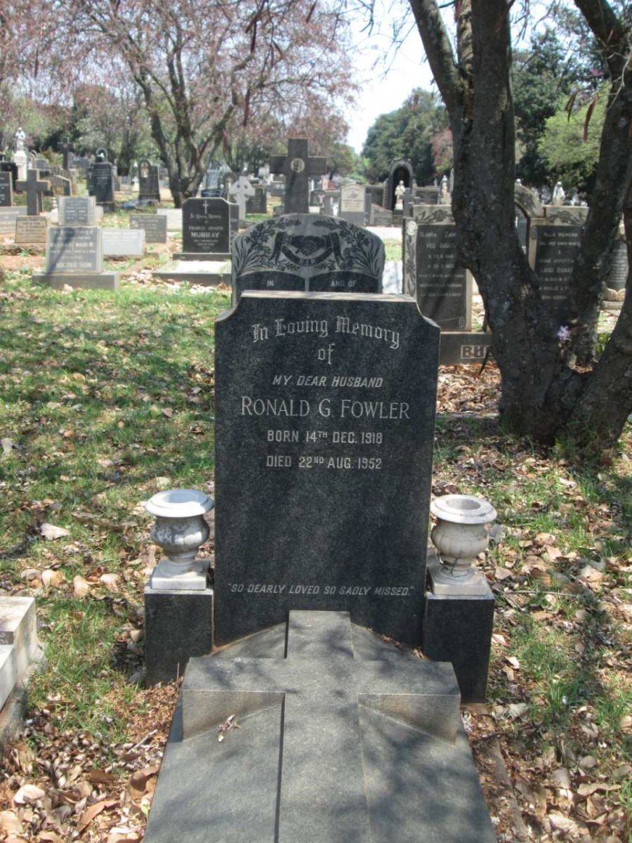 FOWLER Ronald G. 1918-1952