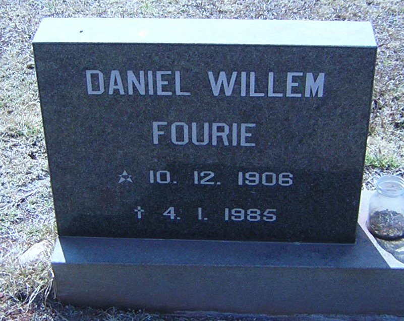 FOURIE Daniel Willem 1906-1985