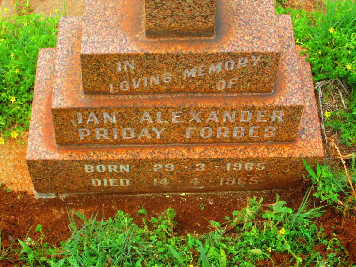 FORBES Ian Alexander Priday 1965-1965