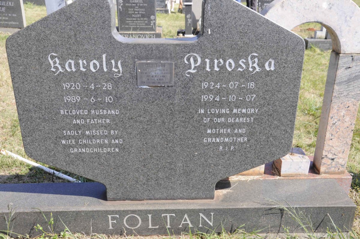 FOLTAN Karoly 1920-1989 &amp; Piroska 1924-1994