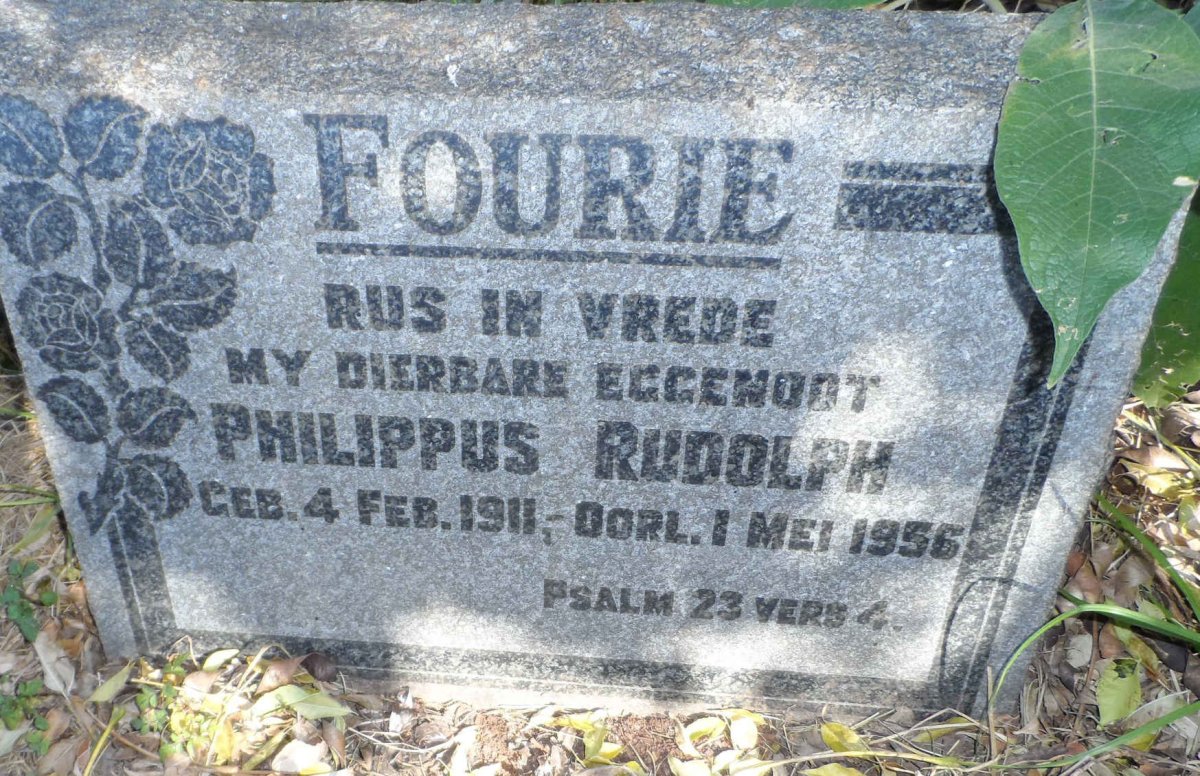 FOURIE Philippus Rudolph 1911-1956