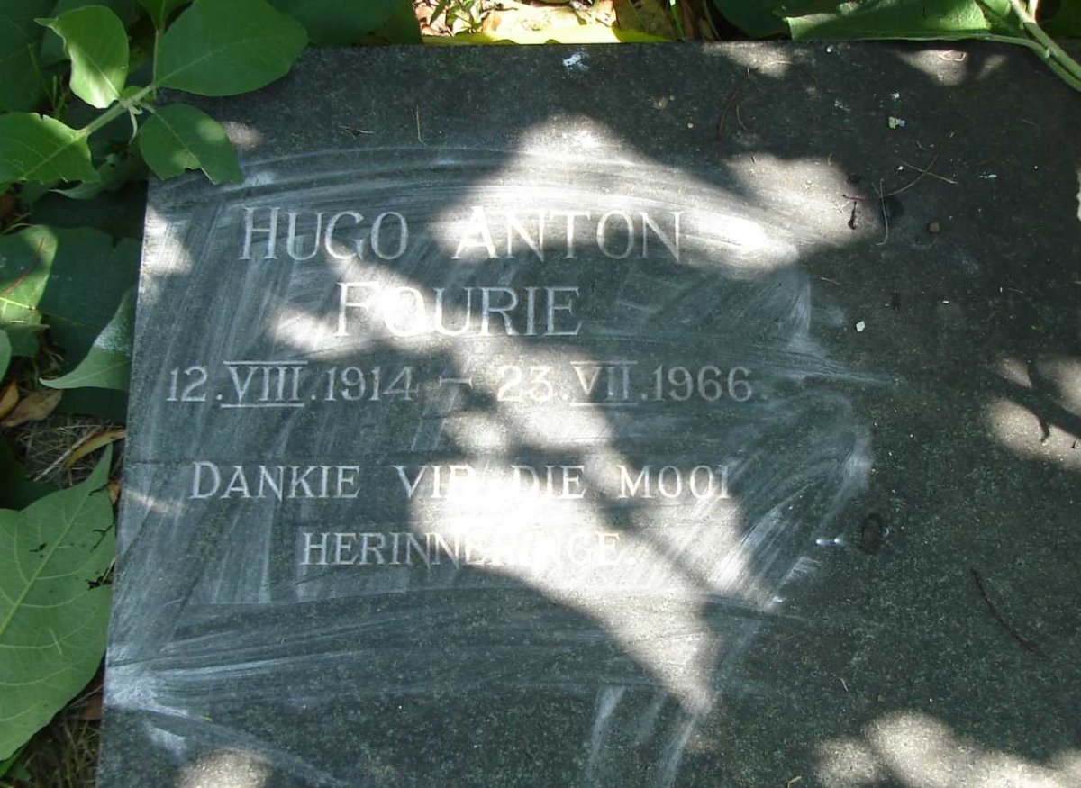 FOURIE Hugo Anton 1914-1966