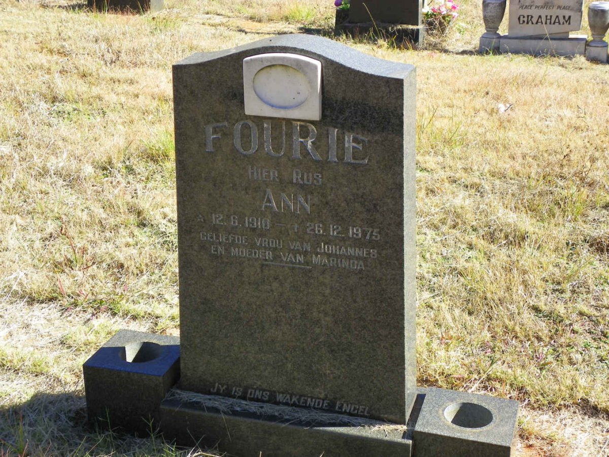 FOURIE Ann 1910-1975