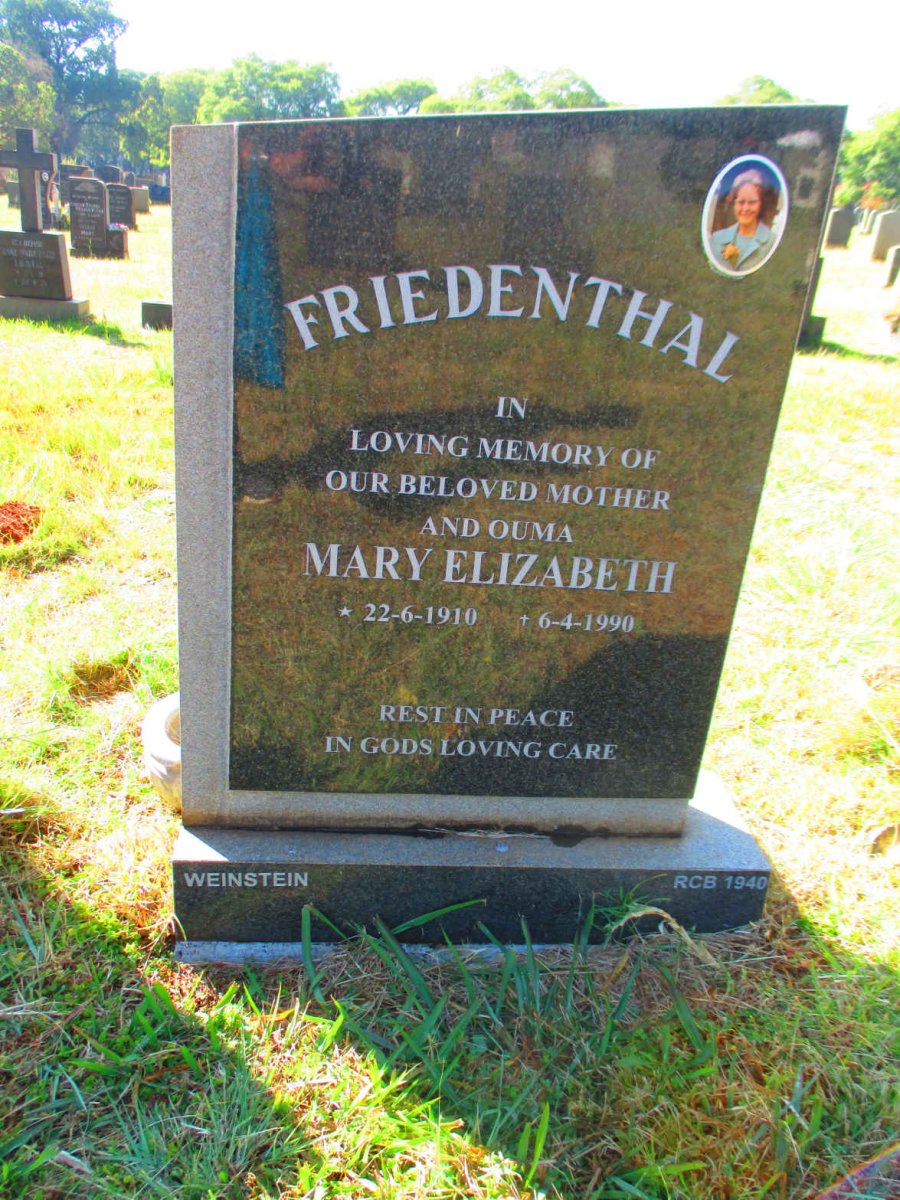 FRIEDENTHAL Mary Elizabeth 1910-1990