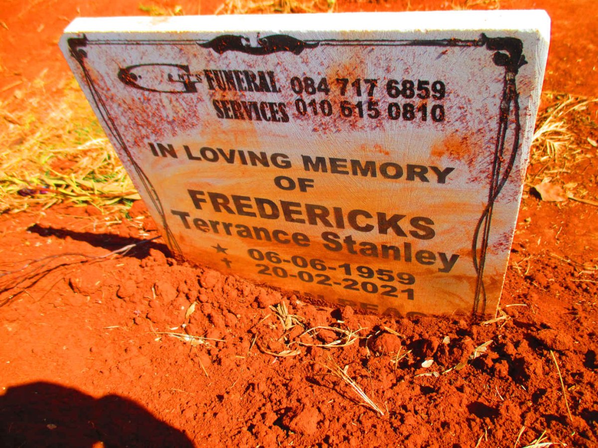 FREDERICKS Terrance Stanley 1959-2021