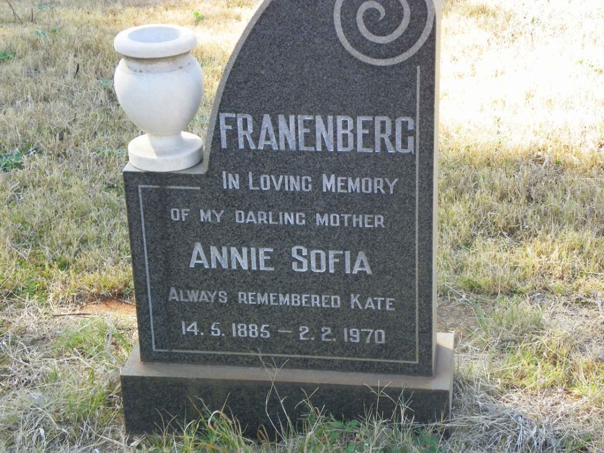 FRANENBERG Annie Sofia 1885-1970