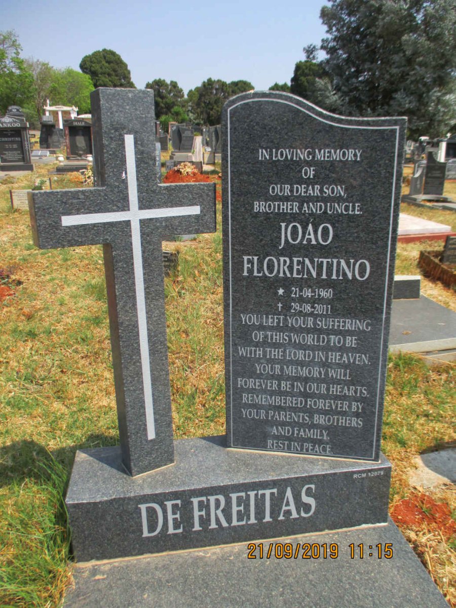 FREITAS Joao Florentino, de 1960-2011