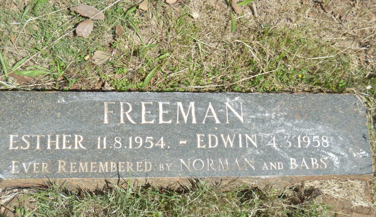 FREEMAN Edwin -1958 &amp; Esther -1954