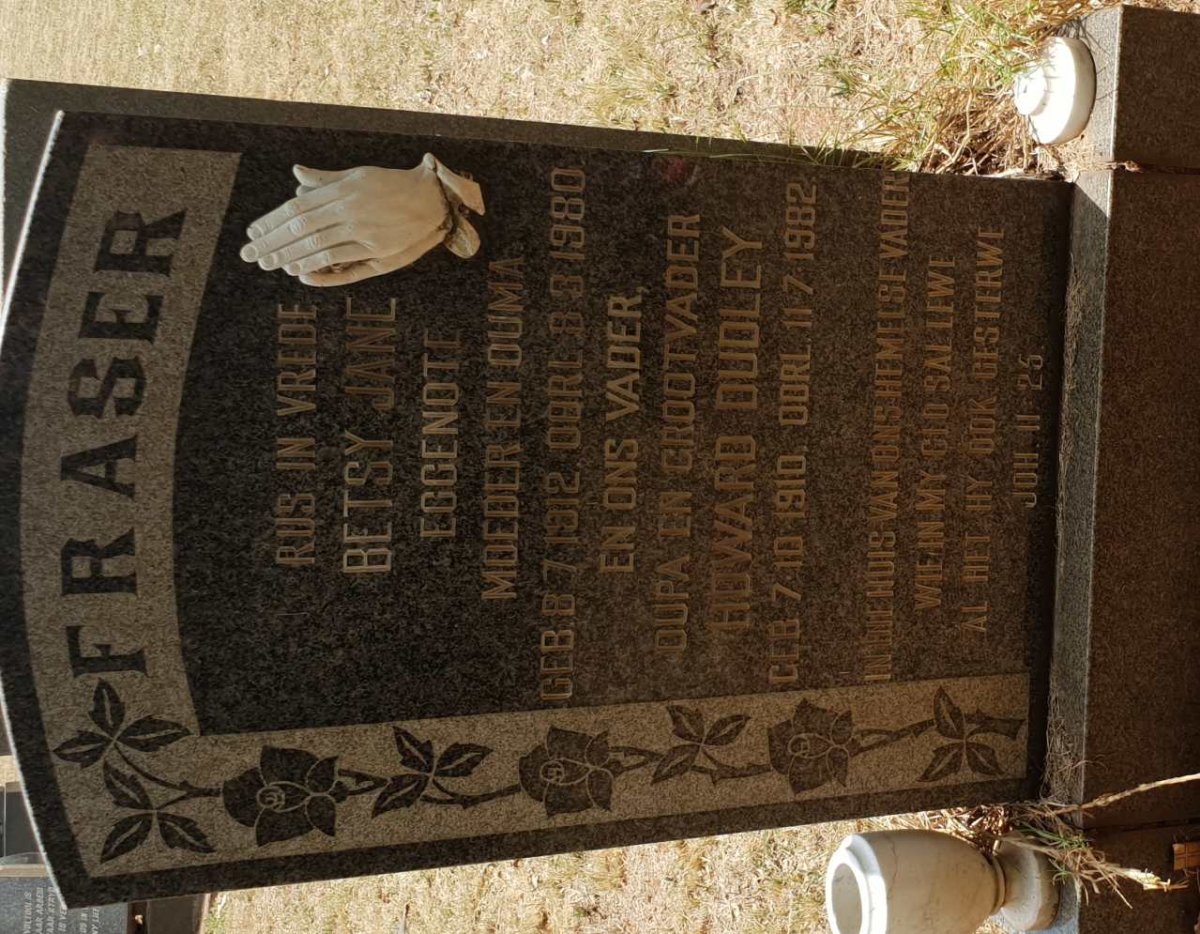 FRASER Howard Dudley 1910-1982 &amp; Betsy Jane 1912-1980