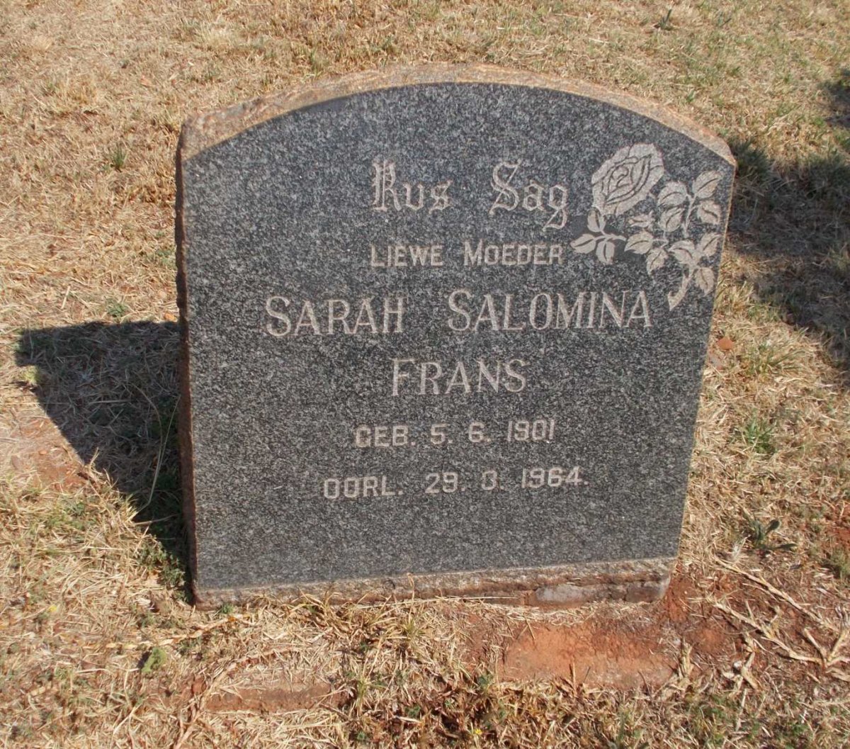 FRANS Sarah Salomina 1901-1964