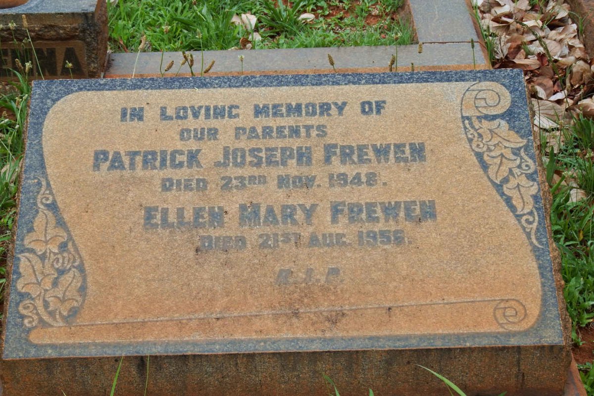 FREWEN Patrick Joseph -1948 &amp; Ellen Mary -1956