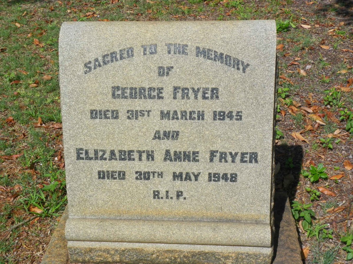 FRYER George -1945 &amp; Elizabeth Anne -1948