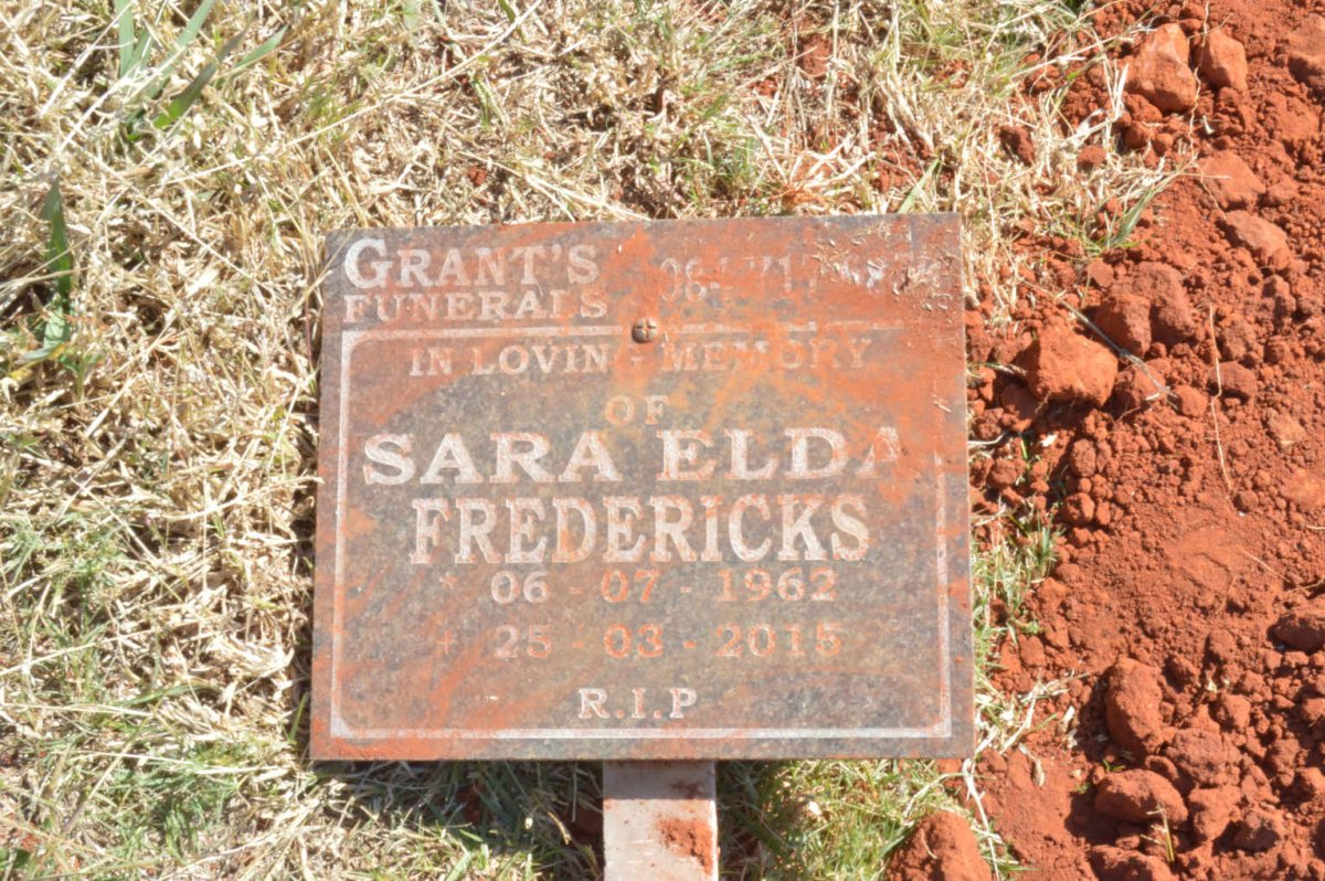 FREDERICKS Sara Elda 1962-2015