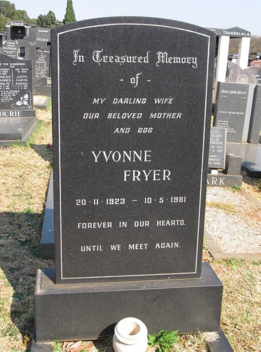 FRYER Yvonne 1923-1981