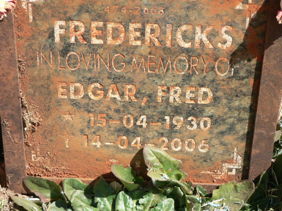 FREDERICKS Edgar Fred 1930-2006