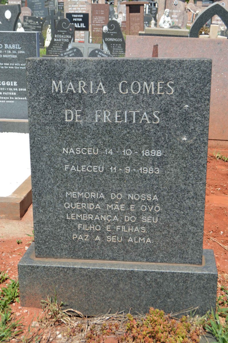 FREITAS Maria Gomes, de 1898-1983
