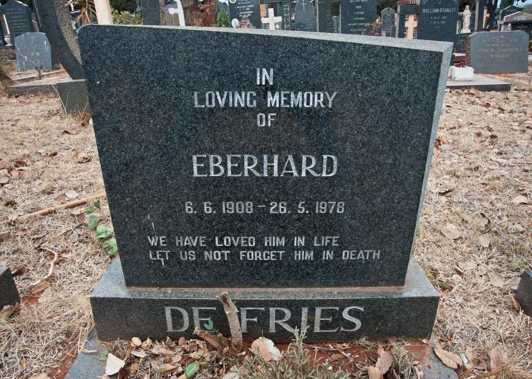 FRIES Eberhard, de 1908-1978 &amp; Hilda Winifred 1903-1996