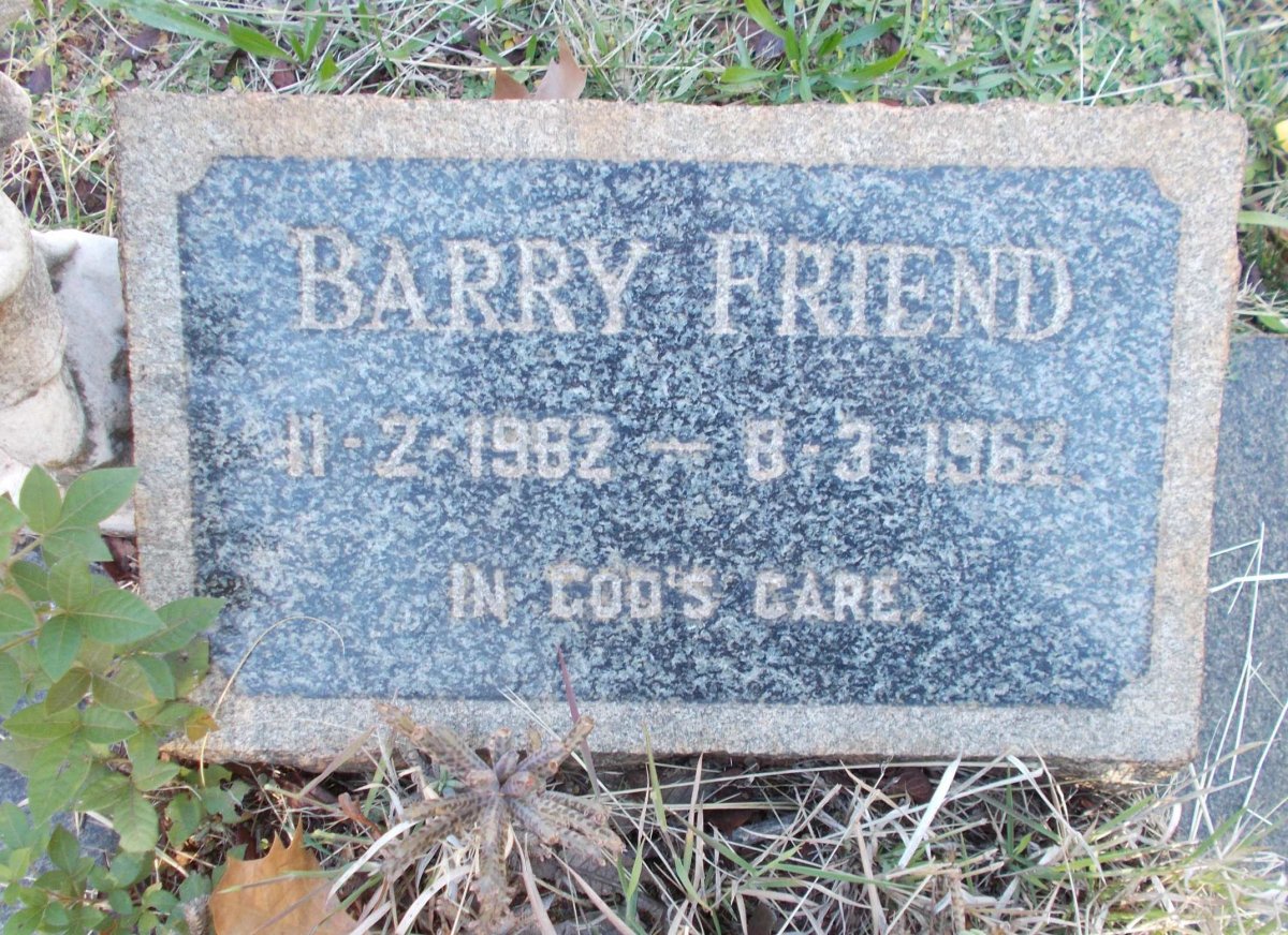 FRIEND Barry 1962-1962