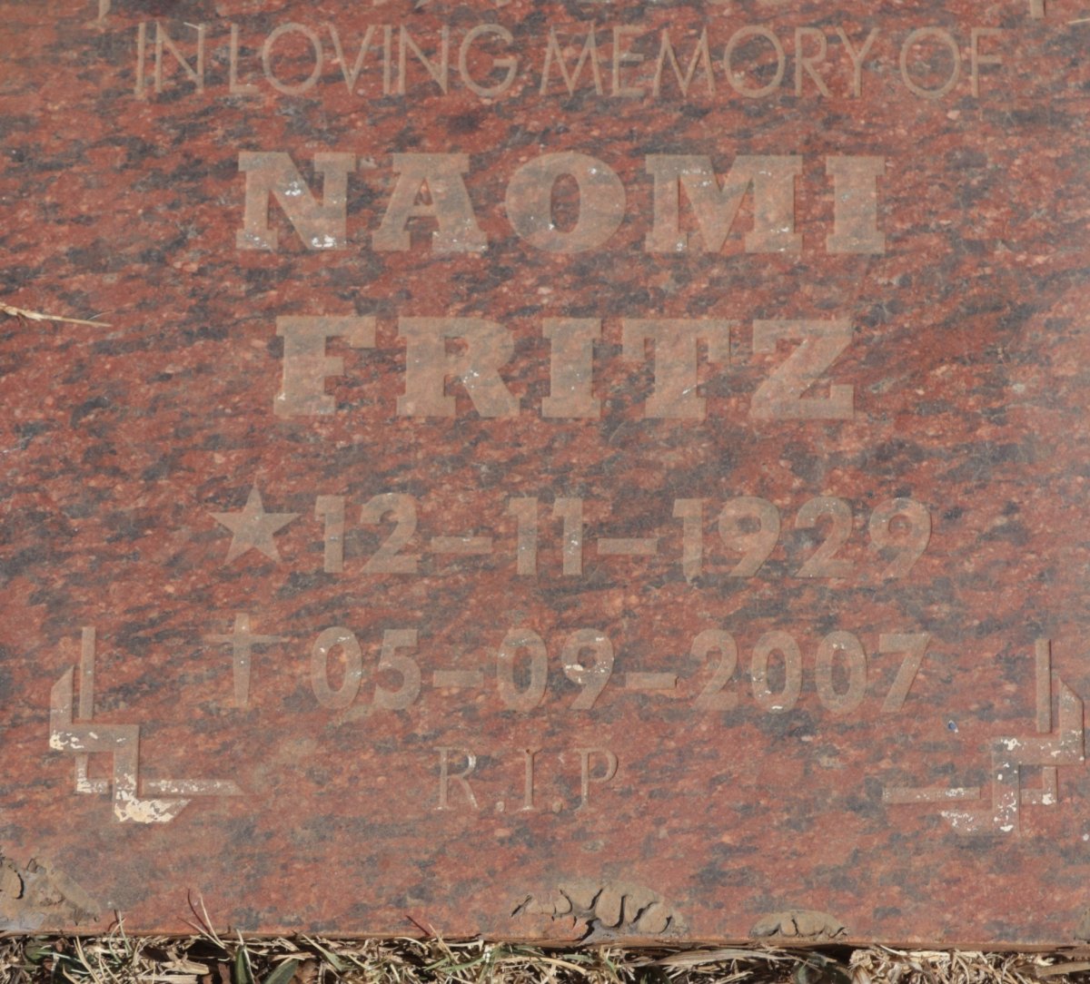 FRITZ Naomi 1929-2007