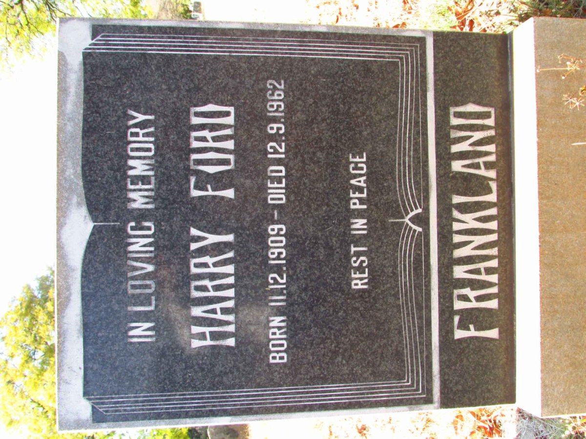 FRANKLAND Harry Ford 1909-1962