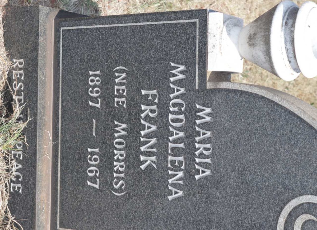 FRANK Maria Magdalena nee MORRIS 1897-1967