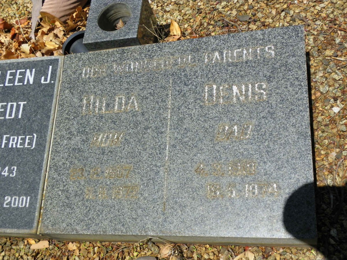 FREE Denis 1910-1974 &amp; Hilda 1907-1972 :: TIEDT Colleen J. nee FREE 1943-2001 :: FREE Barbara June -1943