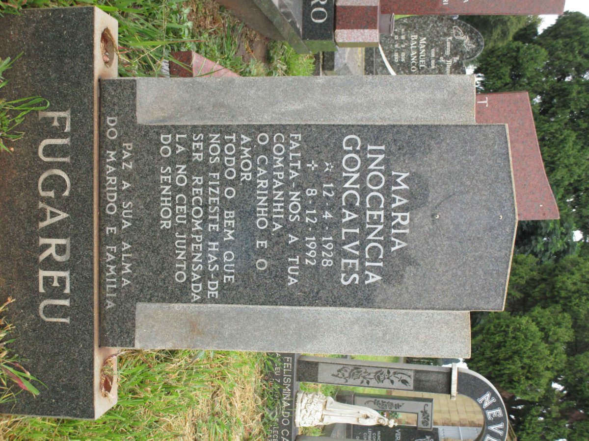 FUGAREU Maria Inocencia Goncalves 1928-1992