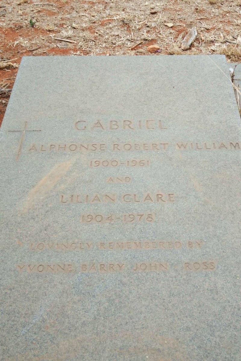 GABRIEL Alphonse Robert William 1900-1961 &amp; Lilian Clare 1904-1978