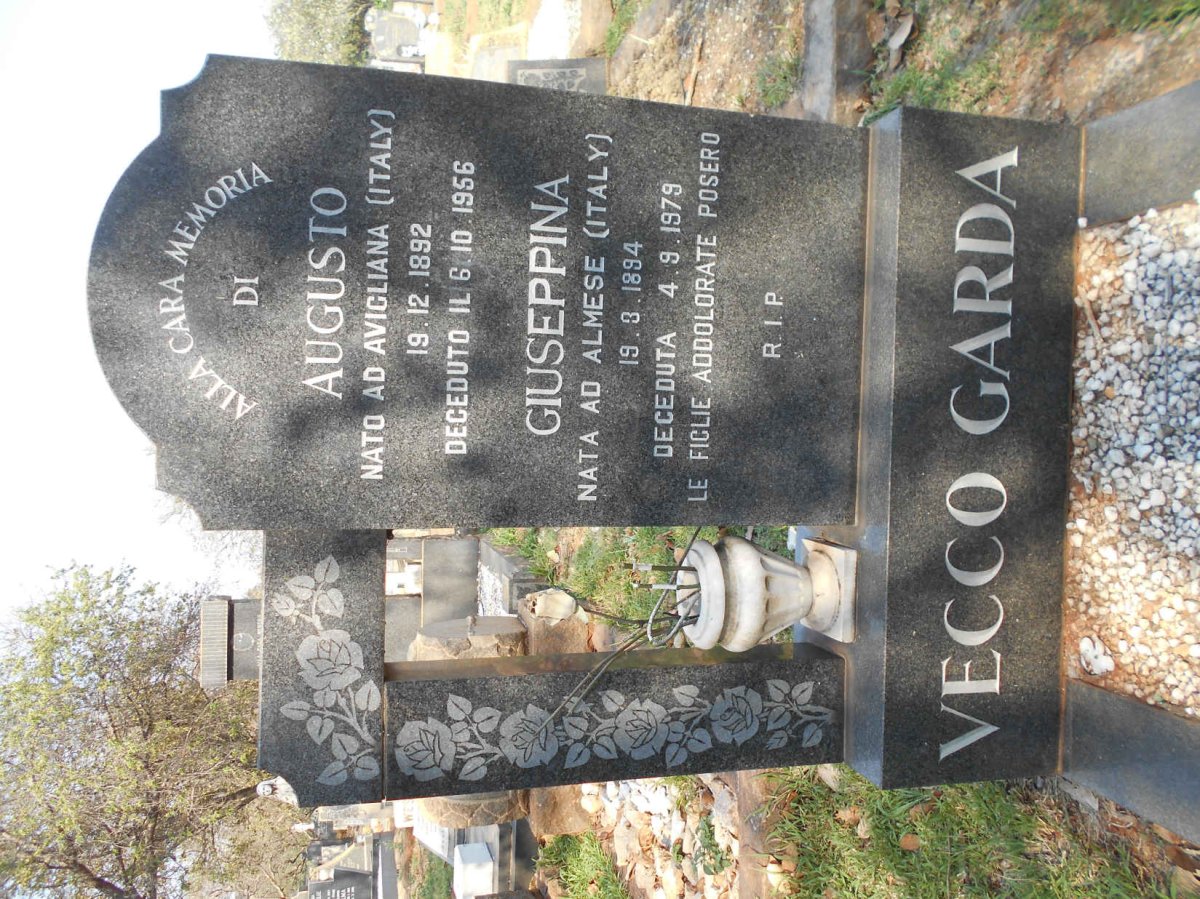 GARDA Augusto, VECCO 1892-1956 &amp; Giuseppina 1894-1979