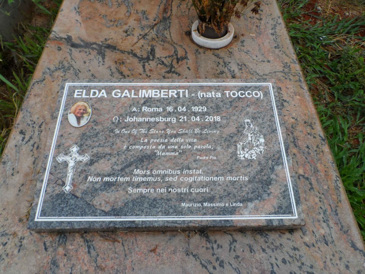 GALIMBERTI Elda nee TOCCO 1929-2018