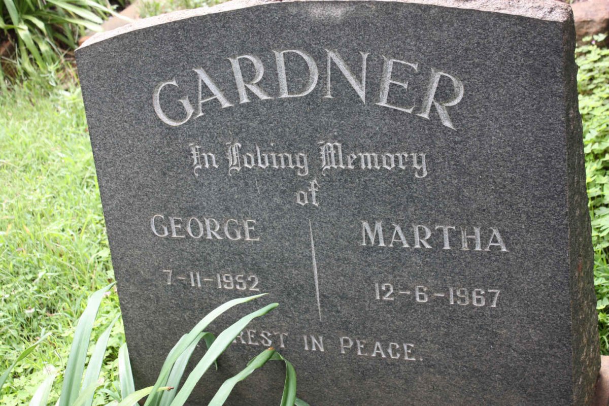 GARDNER George -1952 &amp; Martha -1967