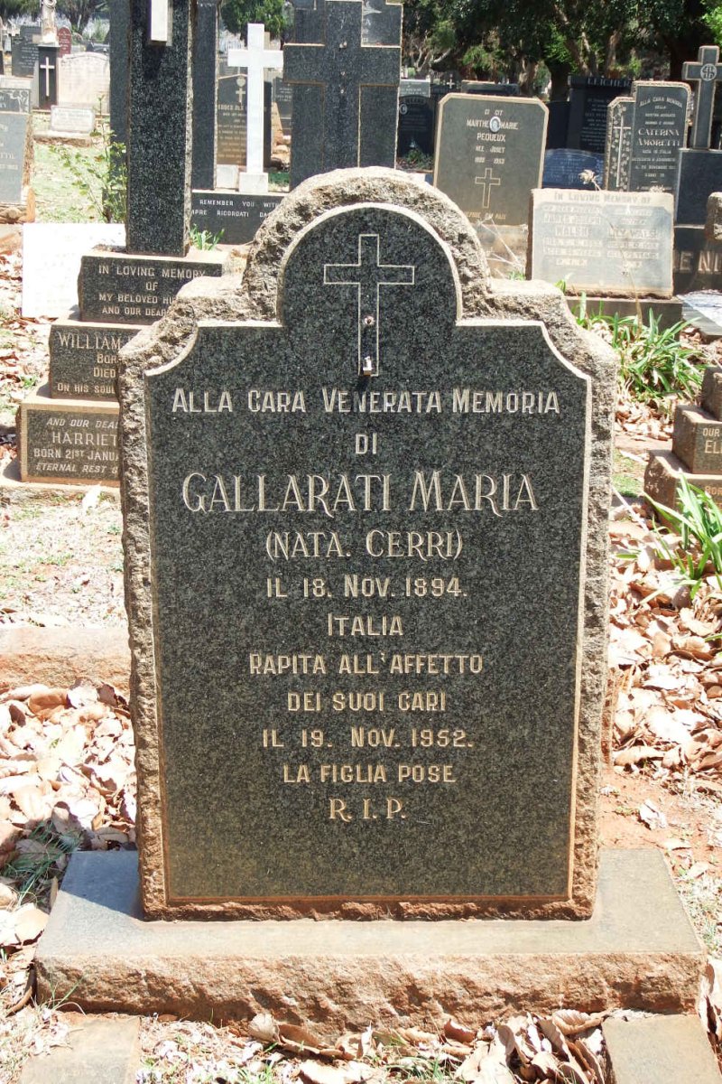 GALLARATI Maria nee CERRI 1894-1952