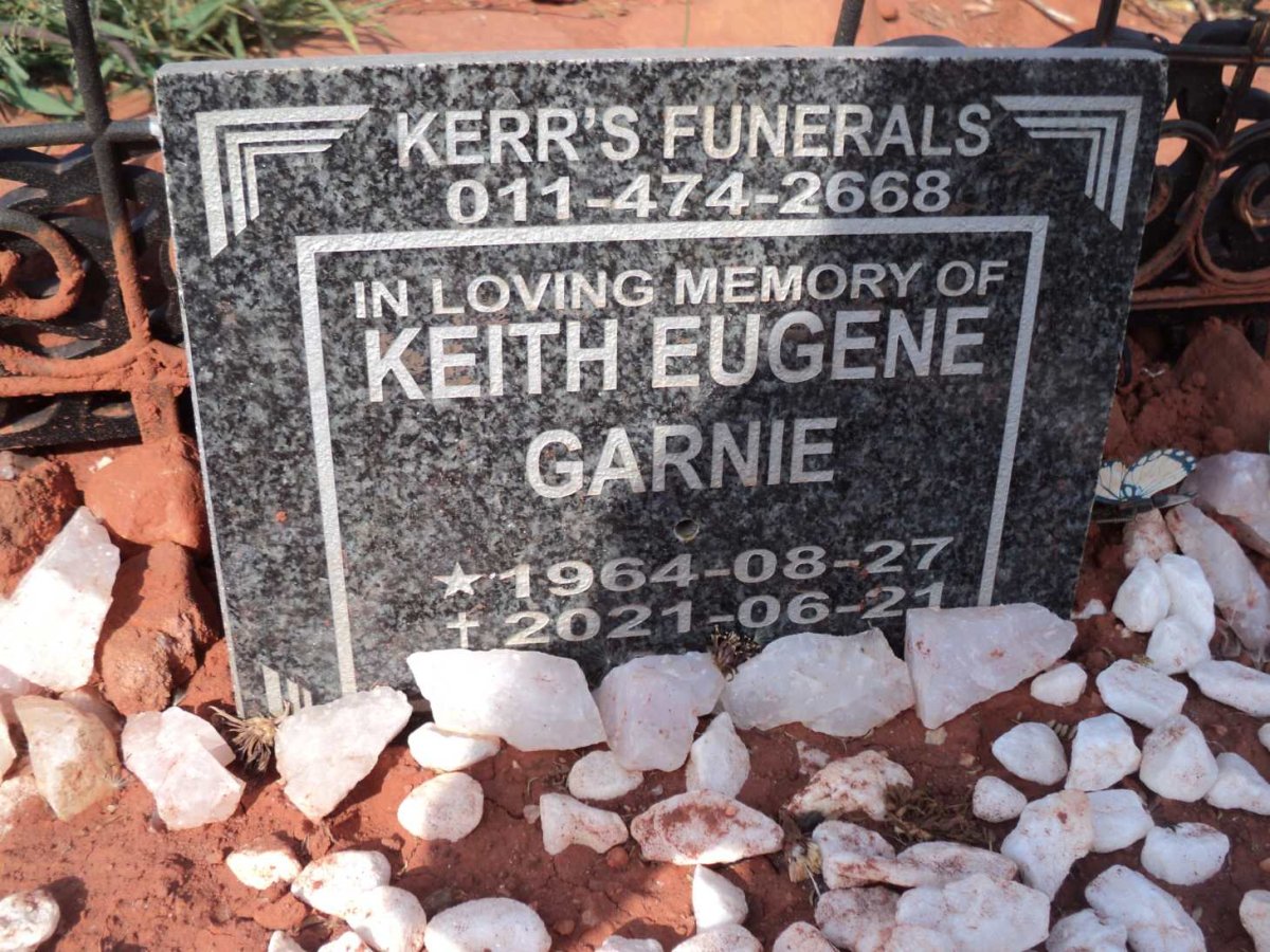 GARNIE Keith Eugene 1964-2021
