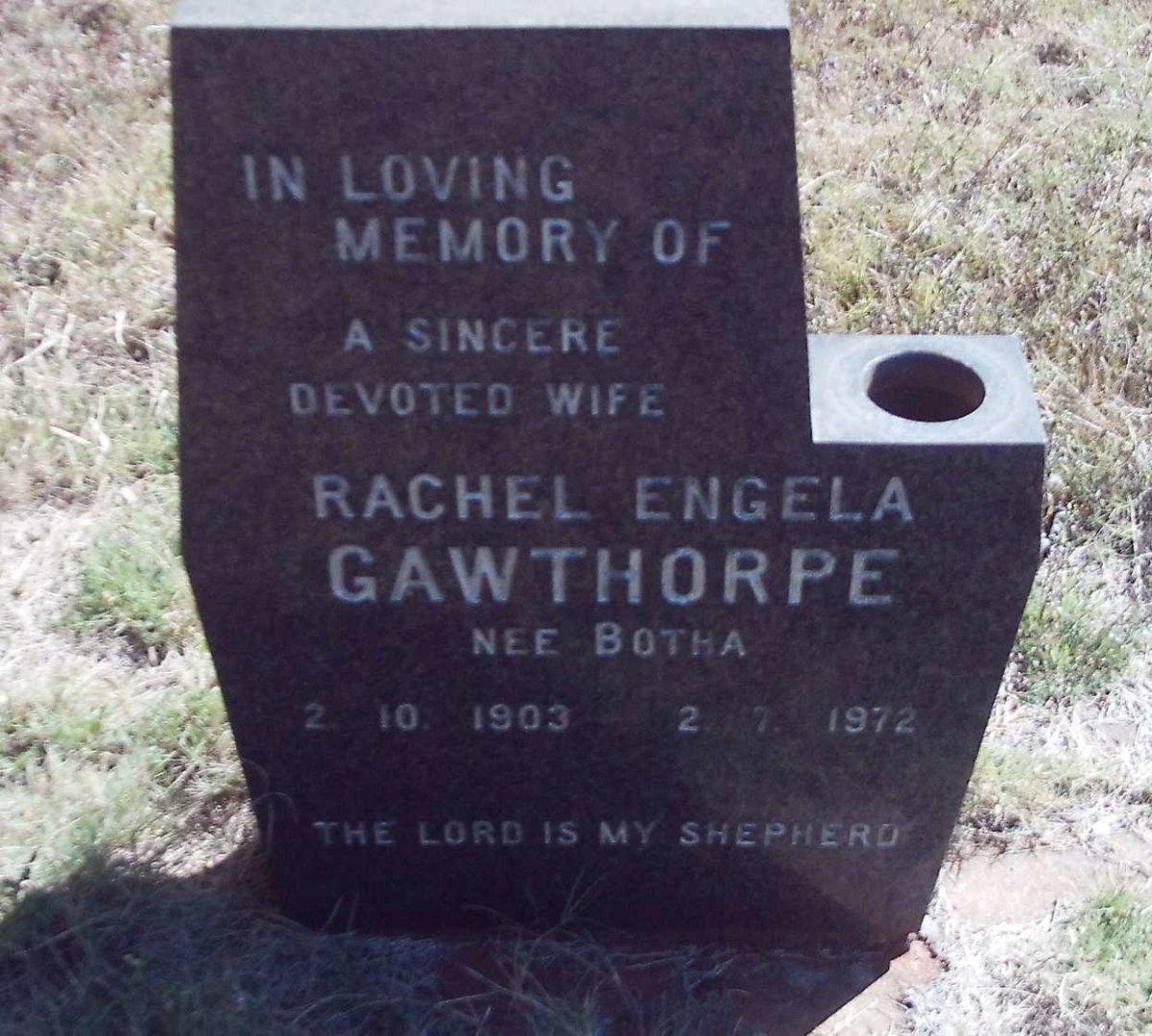 GAWTHORPE Rachel Engela nee BOTHA 1903-1972