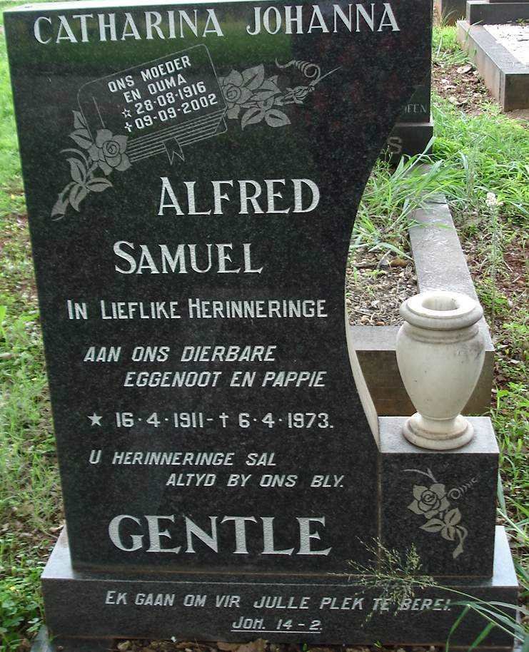 GENTLE Alfred Samuel 1911-1973 &amp; Catherina Johanna 1916-2002