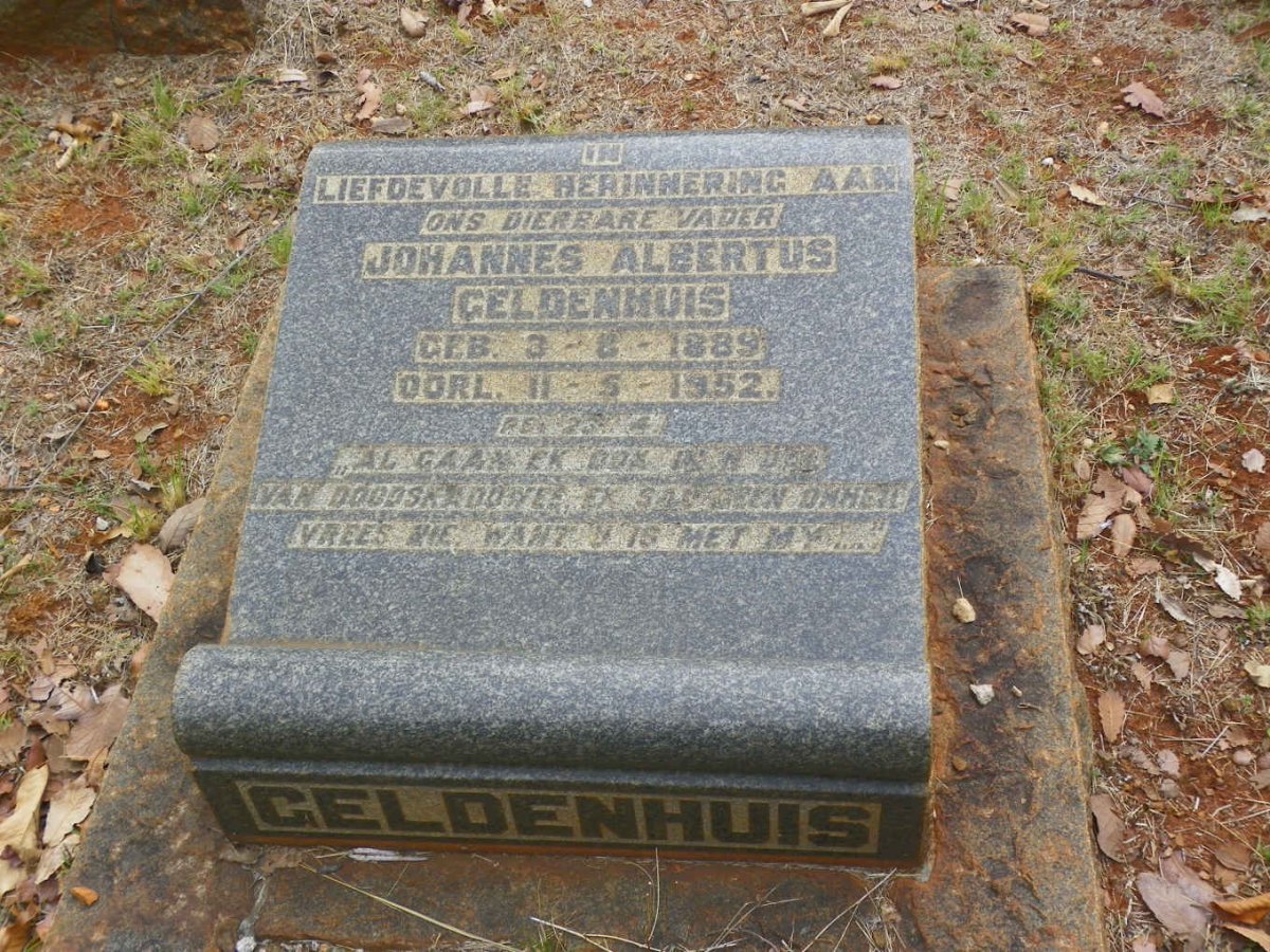 GELDENHUIS Johannes Albertus 1889-1952