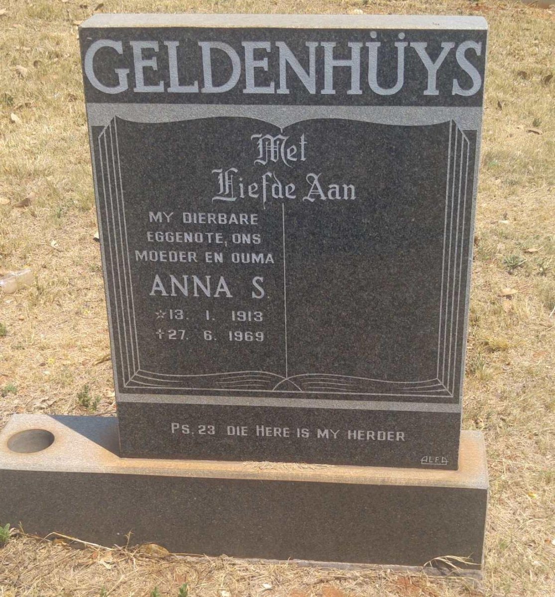 GELDENHUYS Anna S. 1913-1969