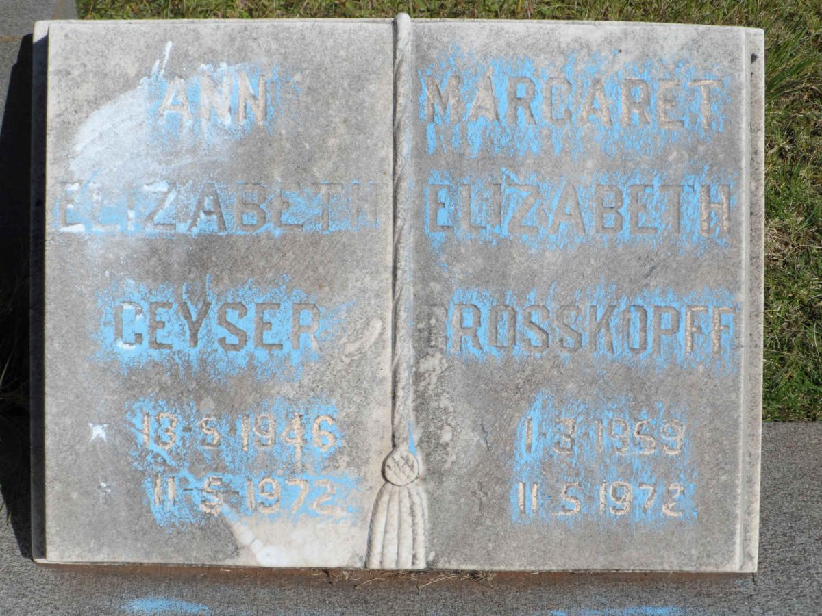 GEYSER Ann Elizabeth 1946-1972 :: GROSKOPFF 1959-1972