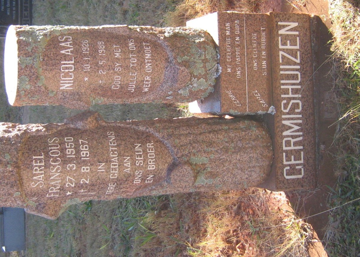 GERMISHUIZEN Nicolaas 1926-1988 :: GERMISHUIZEN Sarel Franscous 1950-1967