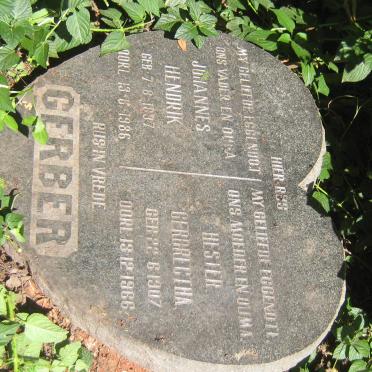 GERBER Johannes Hendrik 1897-1986 &amp; Hester Gerbrectha 1907-1986