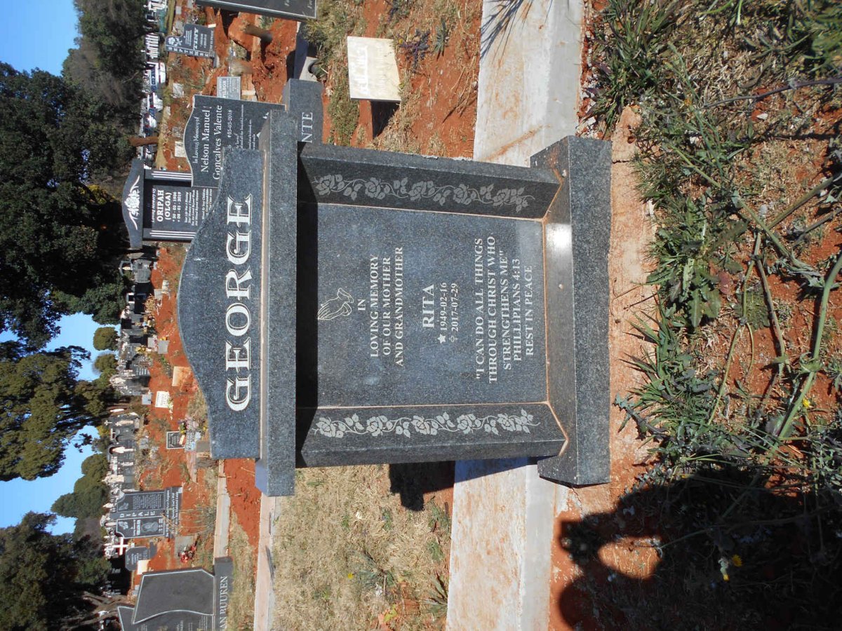 GEORGE Rita 1949-2017