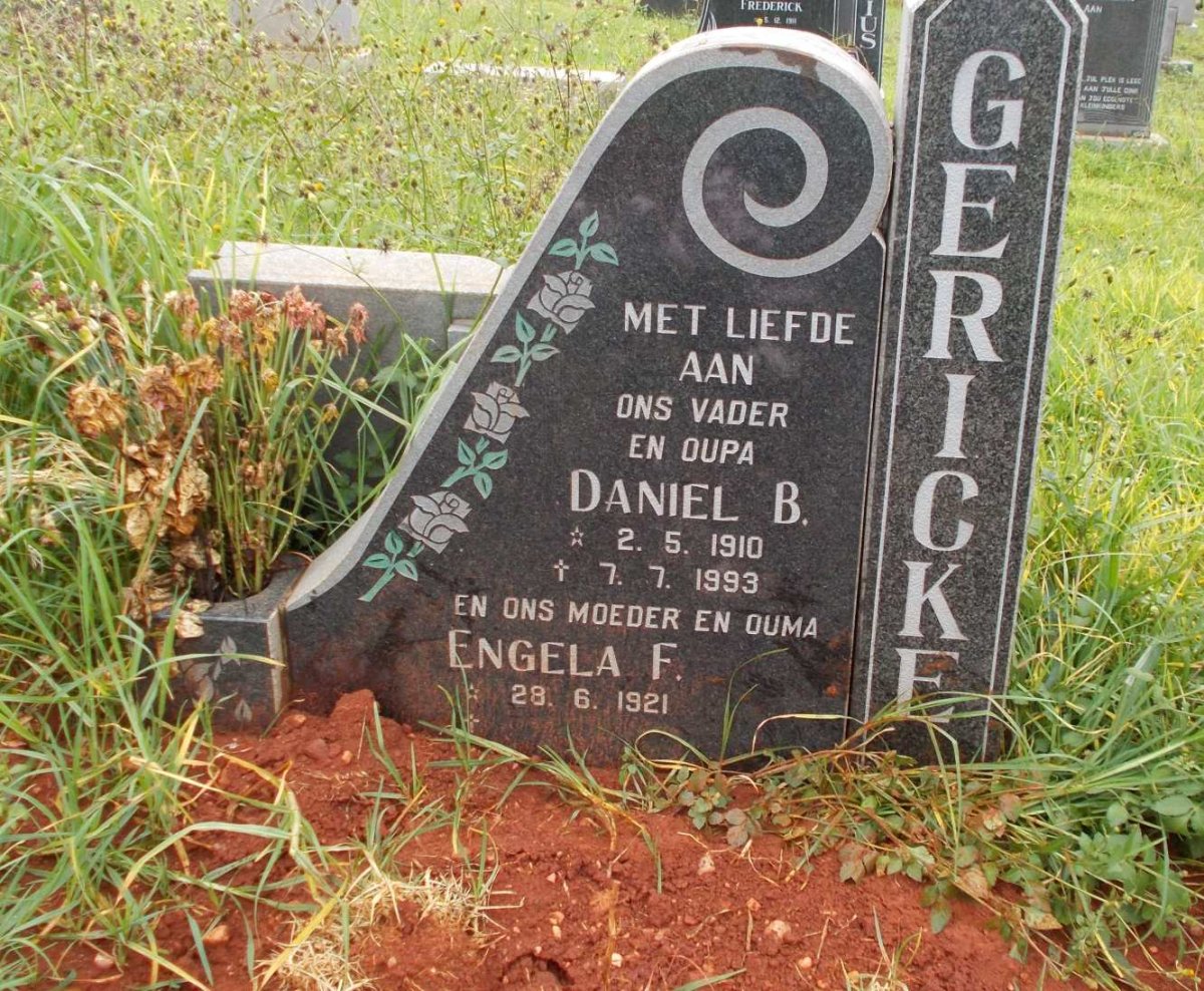 GERICKE Daniel B. 1910-1993 &amp; Engela F. 1921-