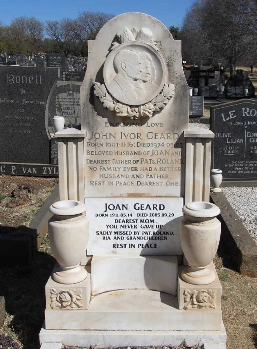 GEARD John Ivor 1907-1974 &amp; Joan 1911-2005