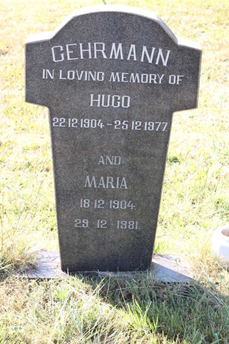 GEHRMANN Hugo 1904-1977 &amp; Maria 1904-1981