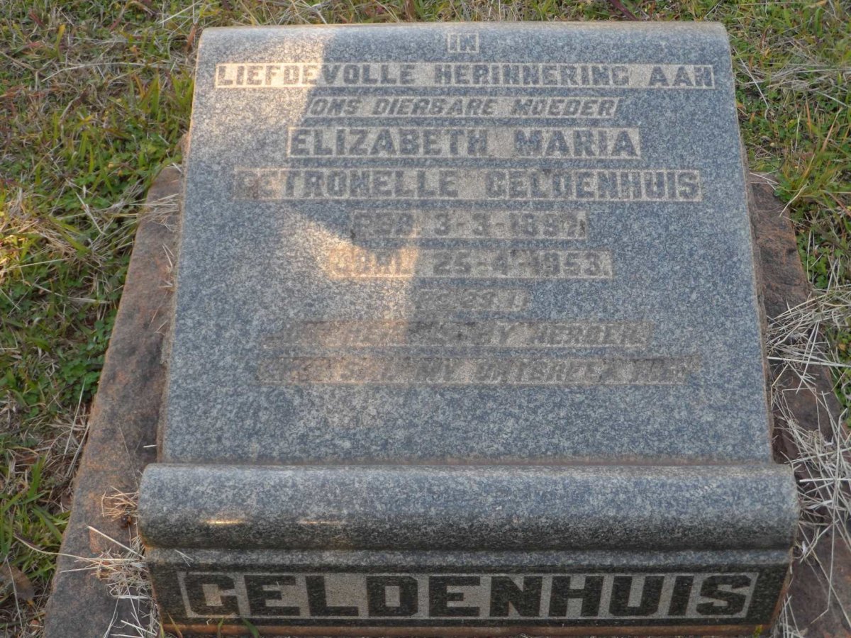 GELDENHUIS Elizabeth Maria Petronelle 1897-1953
