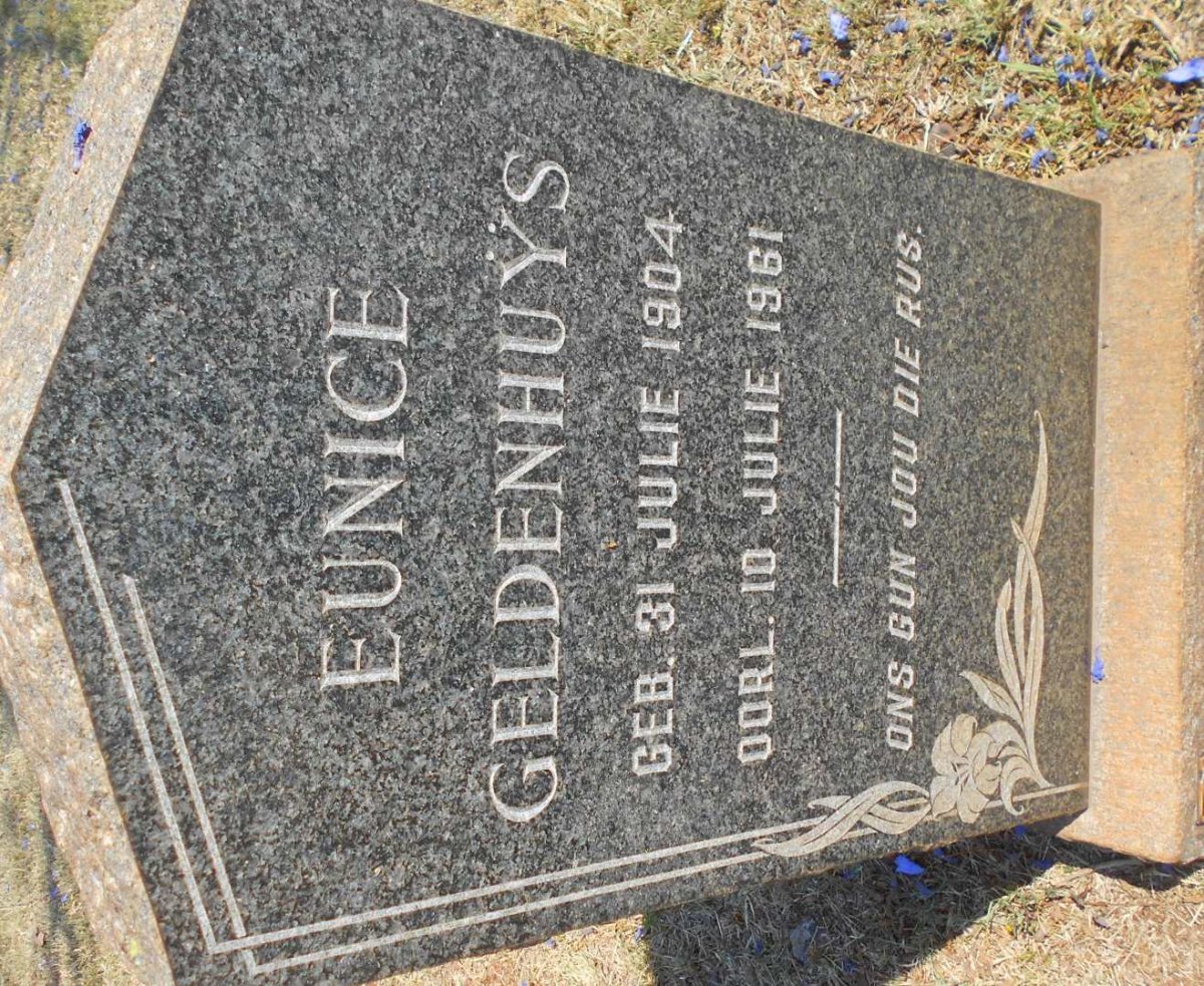 GELDENHUΫS Eunice 1904-1961