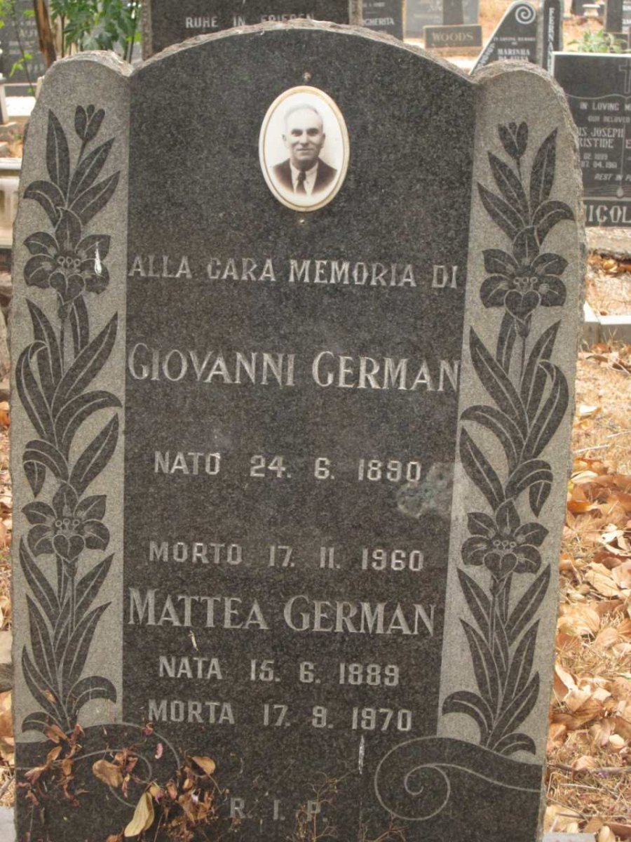 GERMAN Giovanni 1890-1960 &amp; Mattea 1889-1970