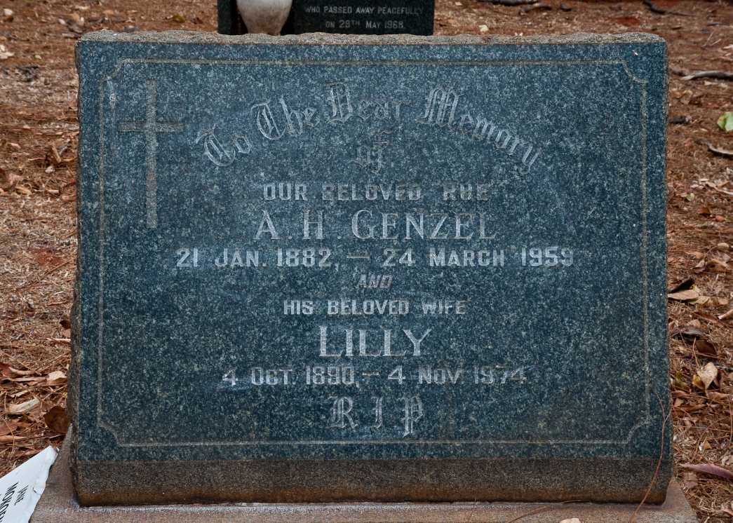 GENZEL A.H. 1882-1959 &amp; Lilly 1890-1974 :: MOKOENA Jane 1957-2019